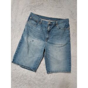 Levi Jean Shorts Mens 38 569 Blue Denim Relaxed Fit Jorts Baggy Skater Spot Blue